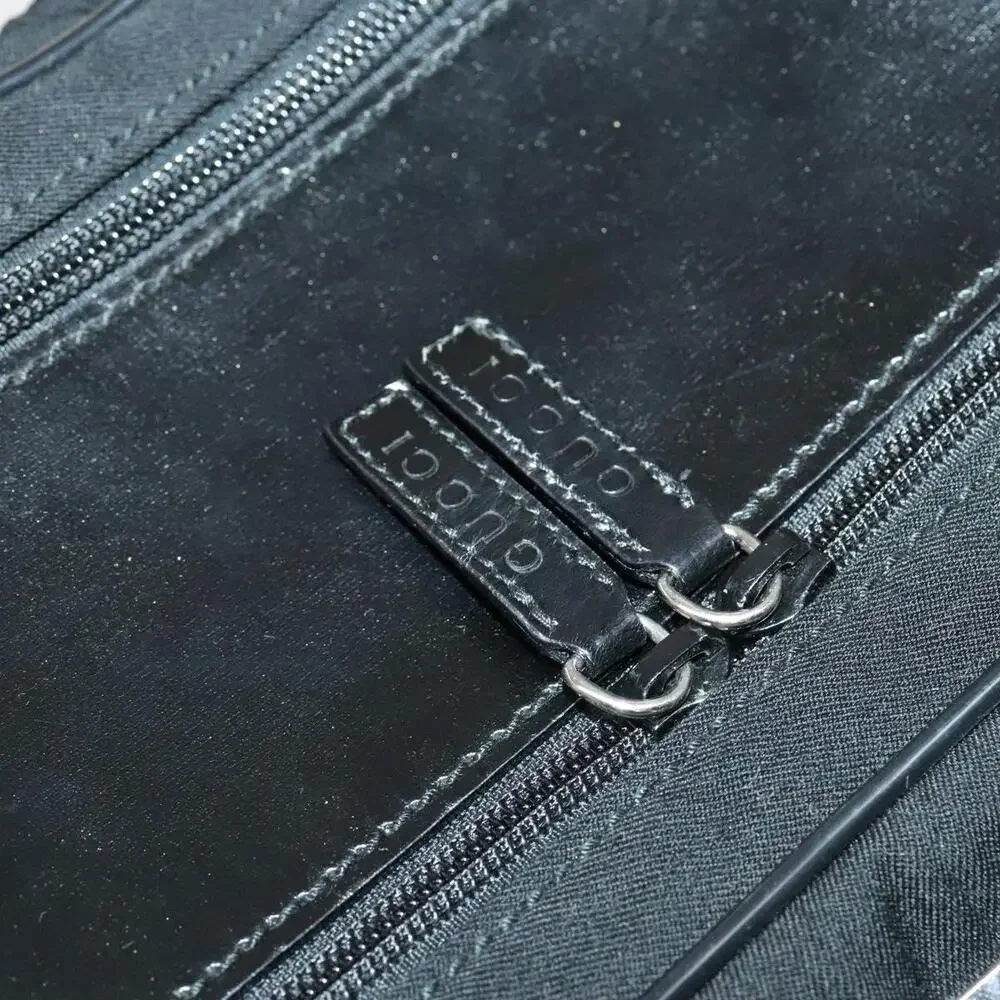 GUCCI Boston Bag Cotton Black Silver 010 1553 010 1553